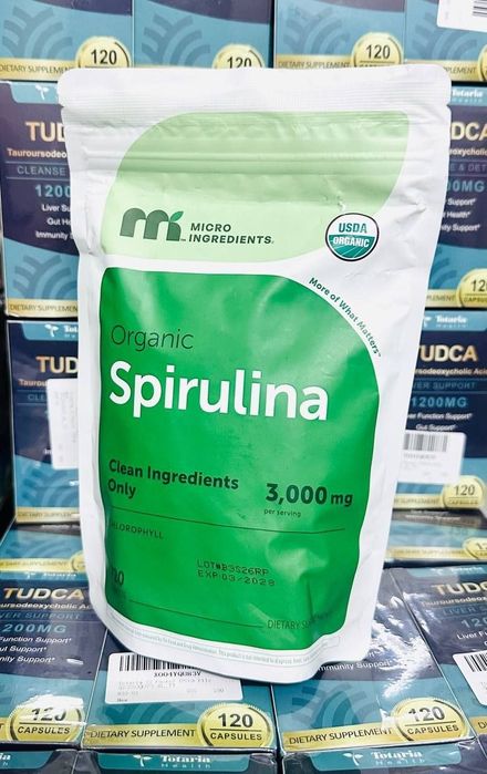 Spirulina 3000 mg 720 tab,Amerika maxsuloti спирулина ,chlorofresh