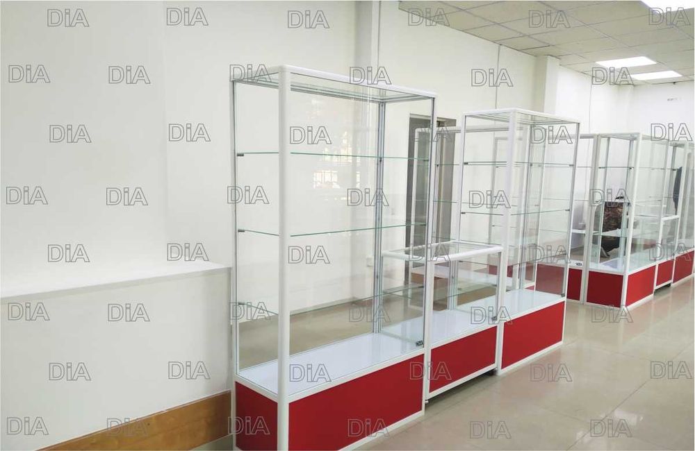 Витрина торговая из профиля и стекла, Акция,прилавки,для магазина alvi