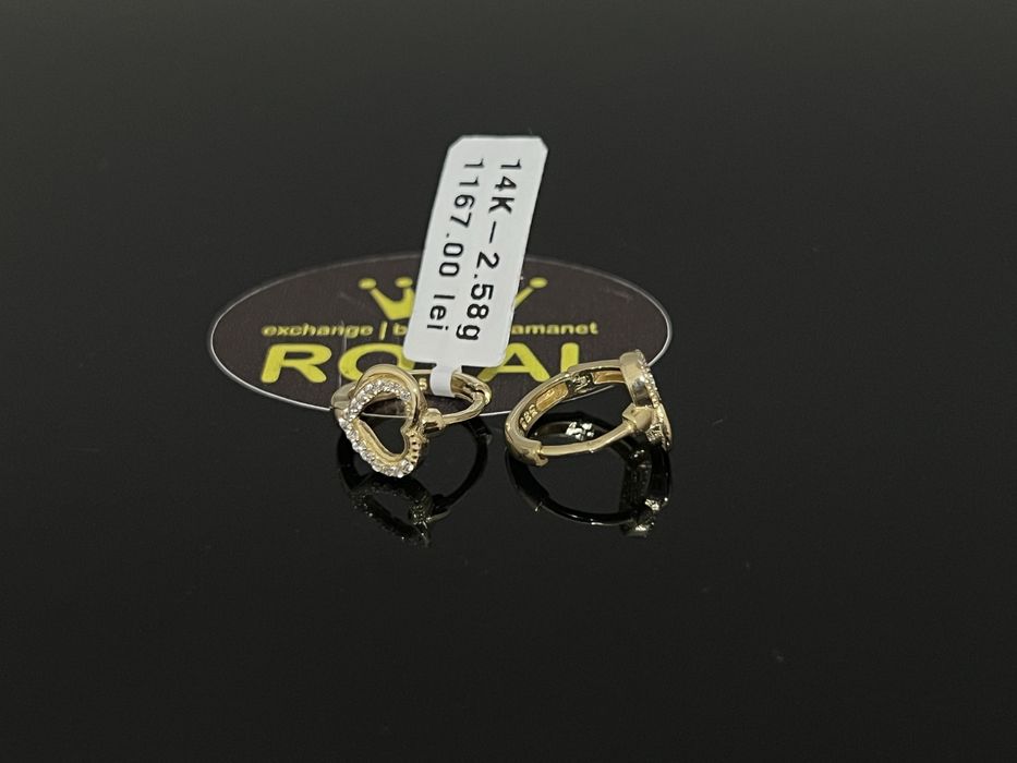Bijuteria Royal CB : Cercei copil aur 14k 2,58gr