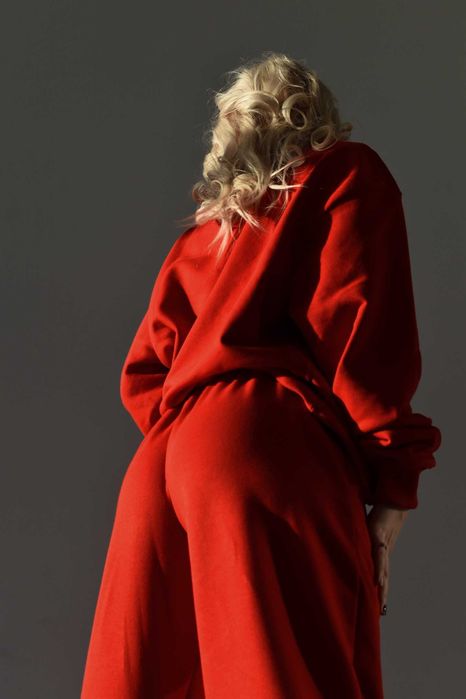 штаны + свитшот (красные)