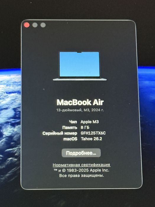 MacBook Air M3 13” (2024) Midnight — почти новый