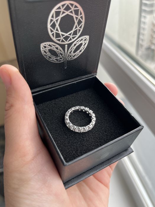 Кольцо ЭПЛ обручальное с бриллиантами