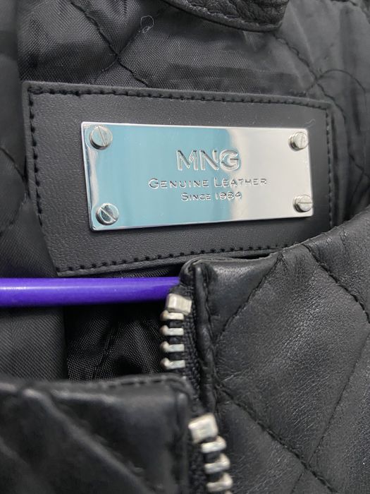 Кожаная куртка Mango