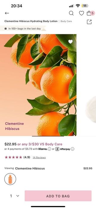Victoria's secret, clementine hibiscus spreyim, yangi liniya
