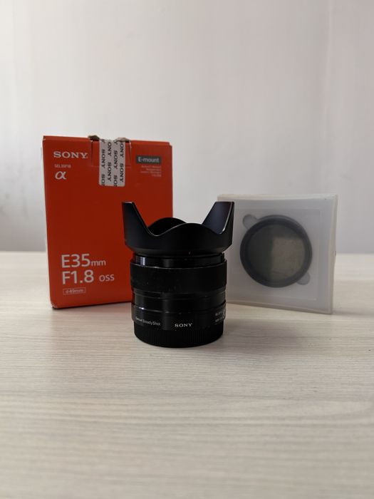 Объектив Sony E 35mm f1.8 OSS + ND фильтр Fotga