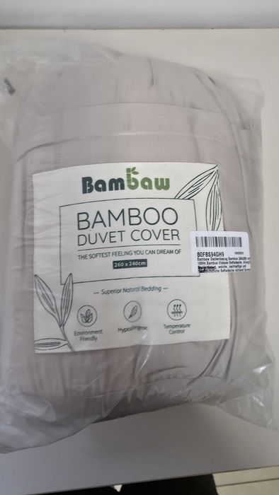 Husă pilotă bambus 260x240 cm, nisip Certificat Oeko-Tex Standard 100