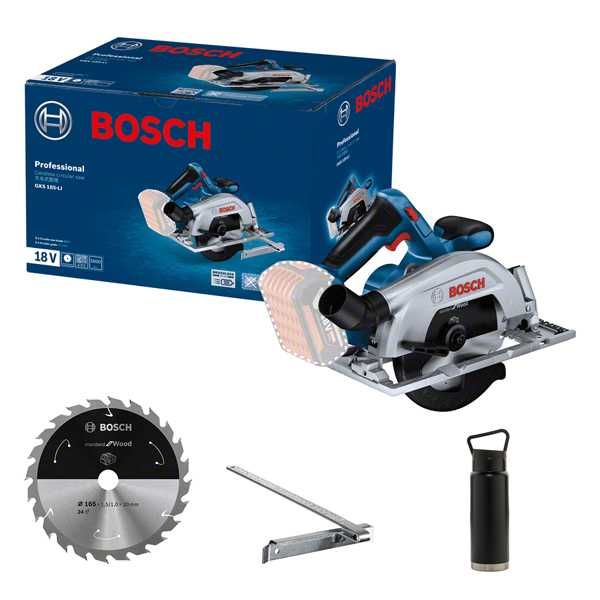 Акумулаторен циркуляр Bosch GKS 185-LI , 18 V, 165 мм, без батерия и зарядно устройство