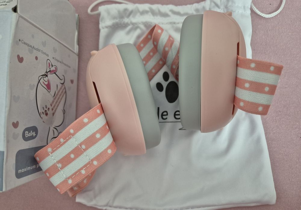 Casti antifonice pentru bebelusi, roz