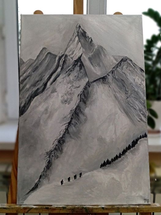 Картина "Путь к вершине" акрил