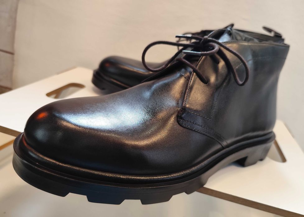 Ghete lace up 45 premium Massimo Dutti NOI piele naturala moale maro