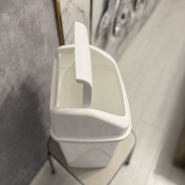 Ведро для мусора, белое, новое