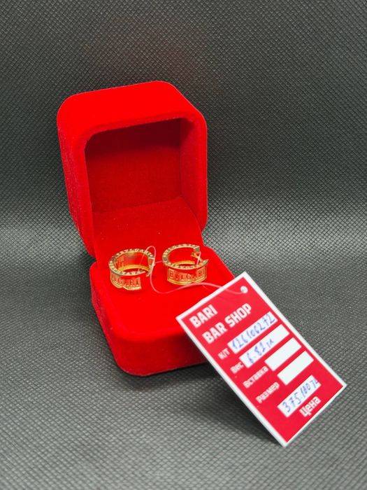 Золотые серьги bvlgari