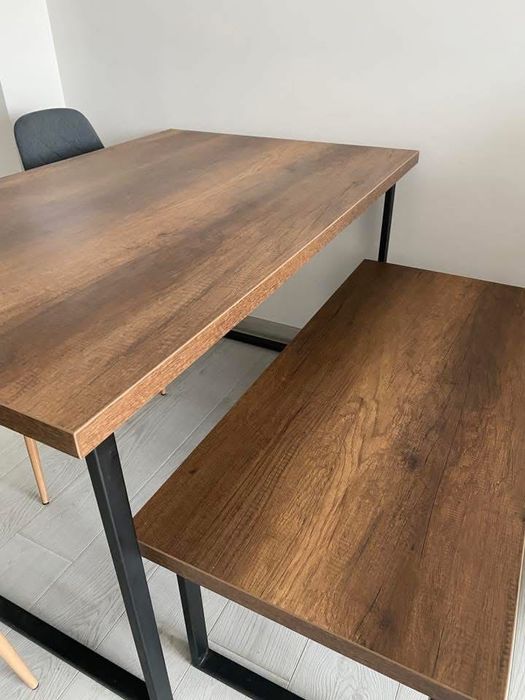 Масивна маса и пейка ръчна изработка