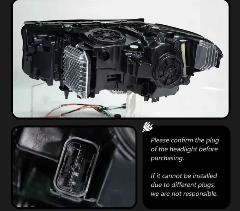 ЛЕД Фарове BMW G30 G38 F90 5 Series 2017-2020 Диодни с динамичен мигач