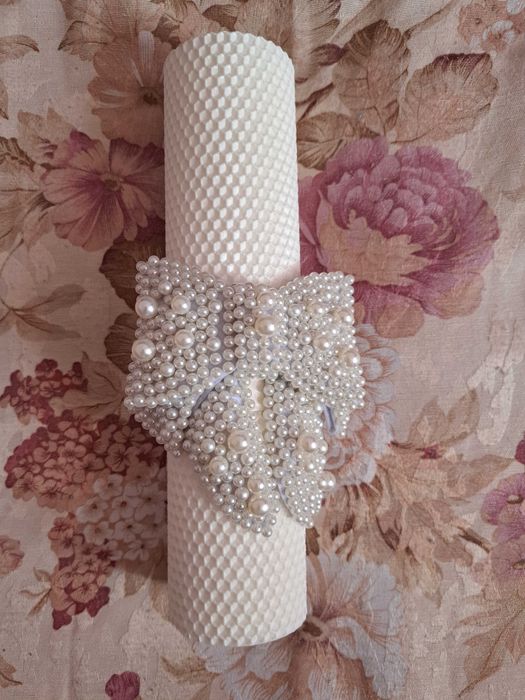 Lumânare botez din ceara naturală