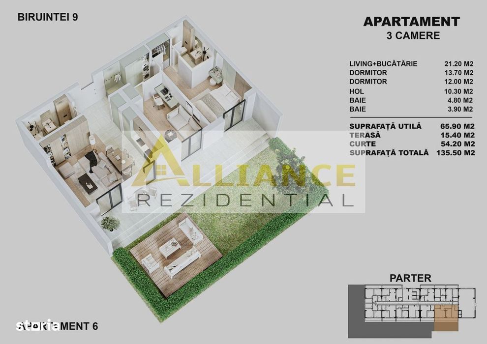 Apartamente Noi Cu Curte Proprie | Str. Biruintei I Metrou