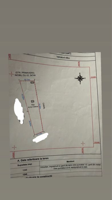 Teren intravilan in Vanatorii Mici