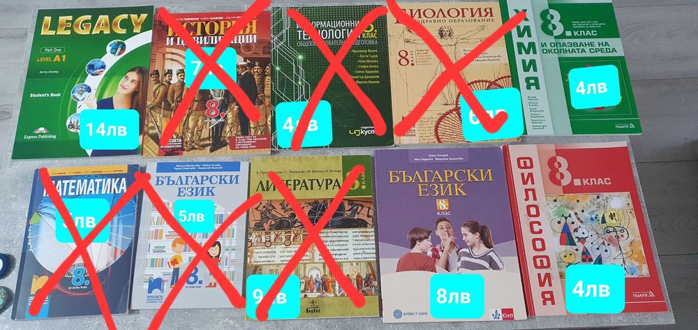 Учебници за 8 клас