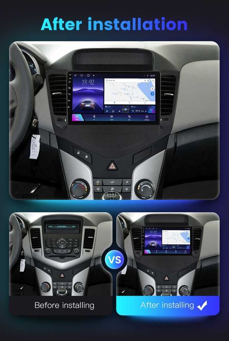 Navigatie Android 14 Chevrolet Cruze 2009-2014 4Gb Waze CarPlay CAMERA