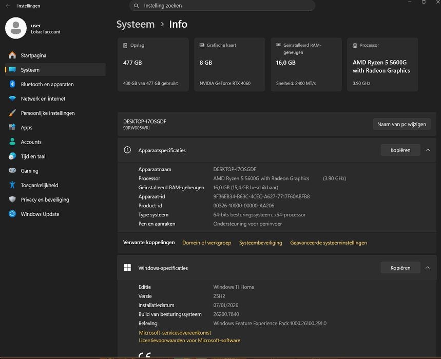 Vand Calculator Rtx 4060 Ryzen 5 5600g