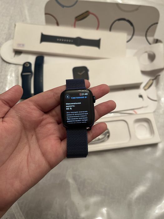 Apple watch series 6,40mm blue.Эпл вотч 6 40мм синий срочно сатылады