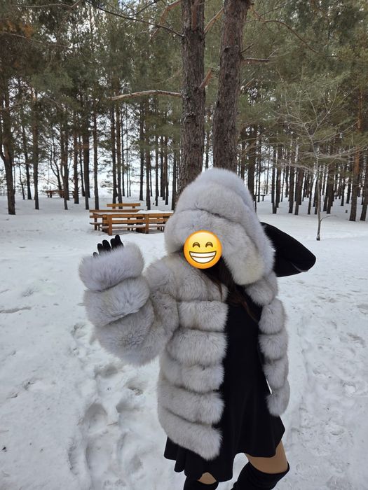 Шуба песец белая