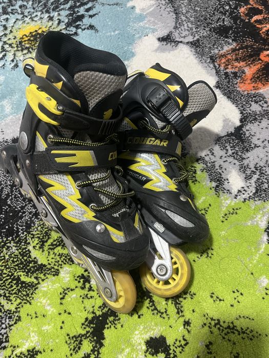 Ролик 37 размер черно-желтый