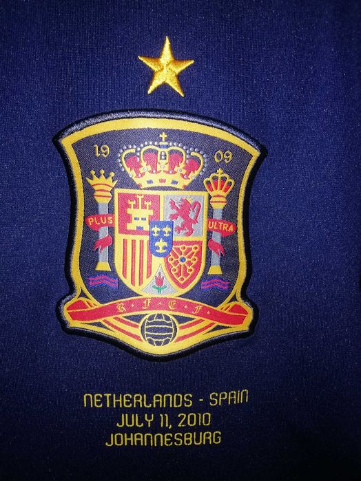 Spain Iniesta Final 2010 Adidas оригинална мачова тениска Испания