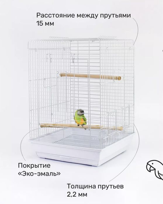 Qushlar uchun qafas 58*40*40 sm (kod-1901)