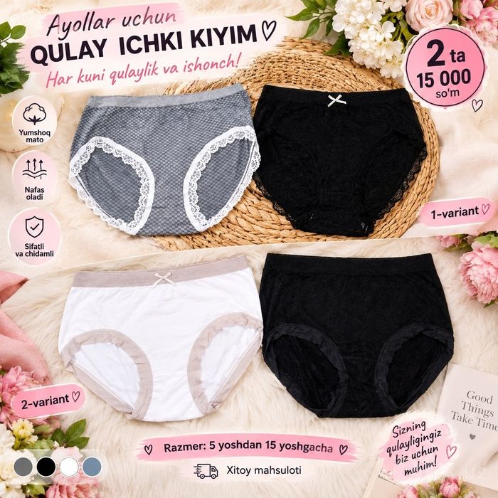 Qizlar uchun ichki kiyim