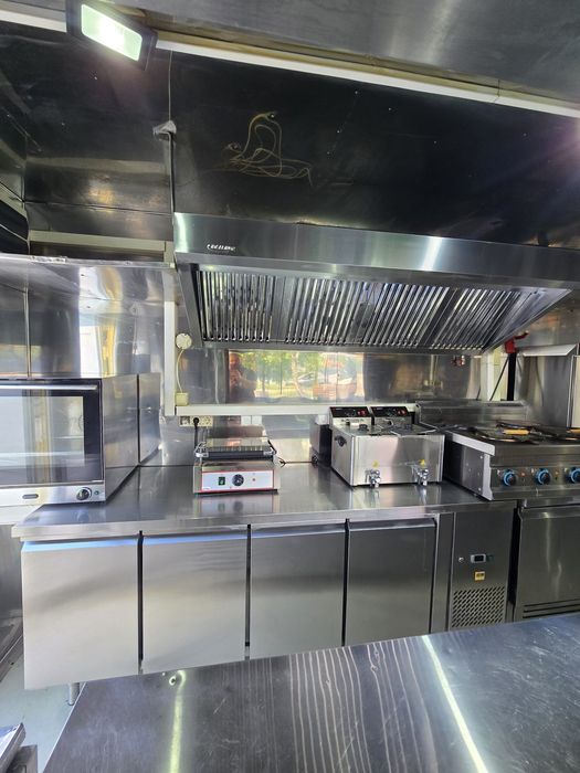 Food truck / container full inox bucătărie profesională complet echipat – gata de lucru – 19.500 € + TVA