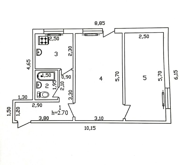 Уй сотилади. 2хонали