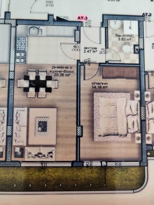 Дава се под наем Двустаен апартамент в Варна, ХЕИ - 54 кв.м за 125600 € - Снимка #1