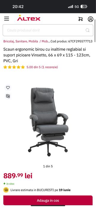 Scaun de birou ergonomic