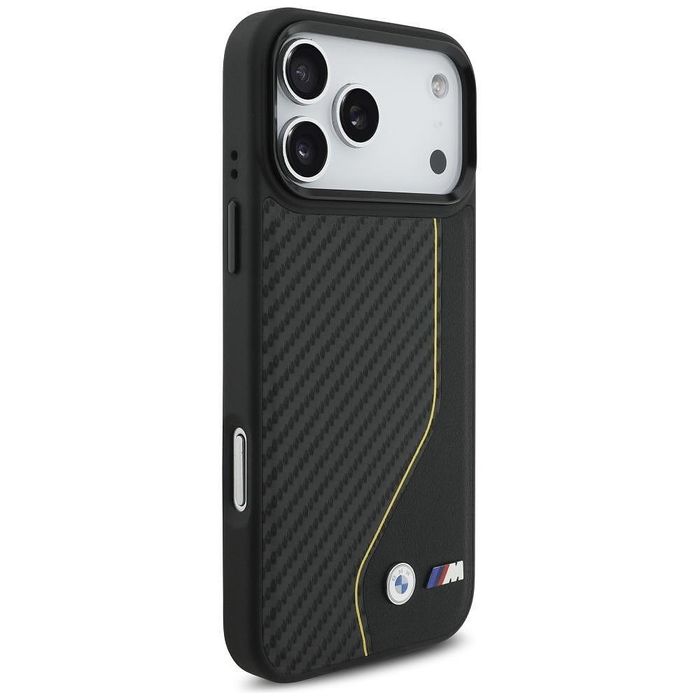 Case bmw m carbon line & logo magsafe for iphone 17 pro max yellow