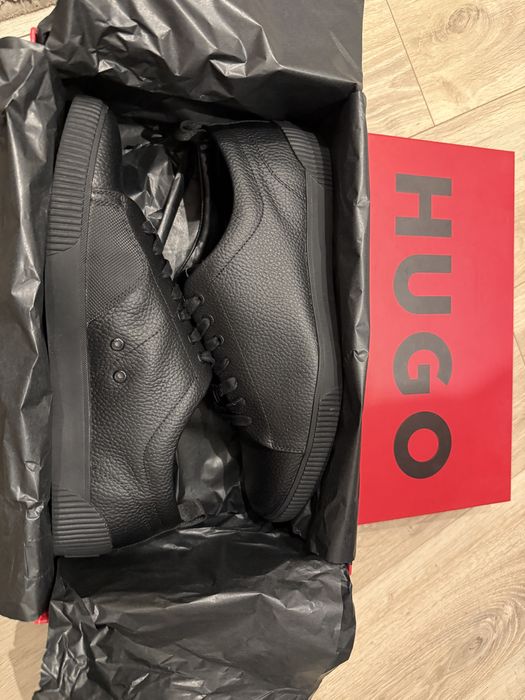 Hugo Boss Zero Tenn – мъжки кожени кецове, черни, номер 46 (30.5 cm)