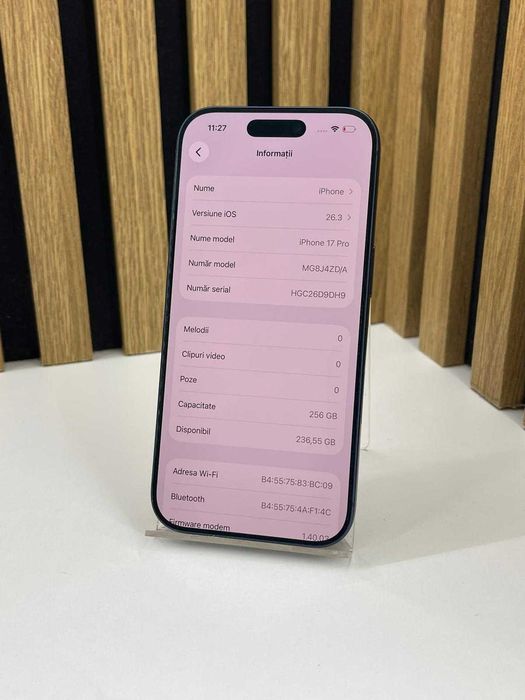 Iphone 17 PRO / 256 GB 100% BAT / Factura / Garantie #56760