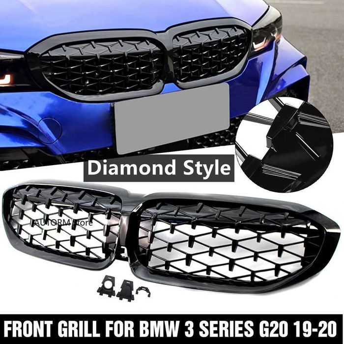 Бъбреци с Diamond style черен лак за BMW Серия 3 G20 G21 G28 2019