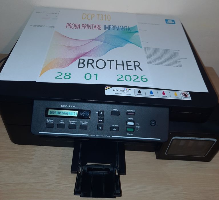 Imprimantă multifuncțională Brother DCP T310 cu sistem CISS