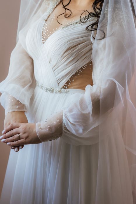 Rochie de mireasa din matase naturala
