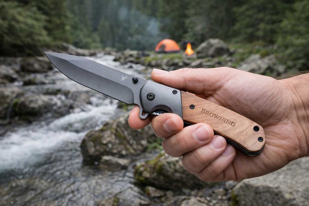 Сгъваем нож Browning 354 за туризъм, къмпинг, лов и риболов