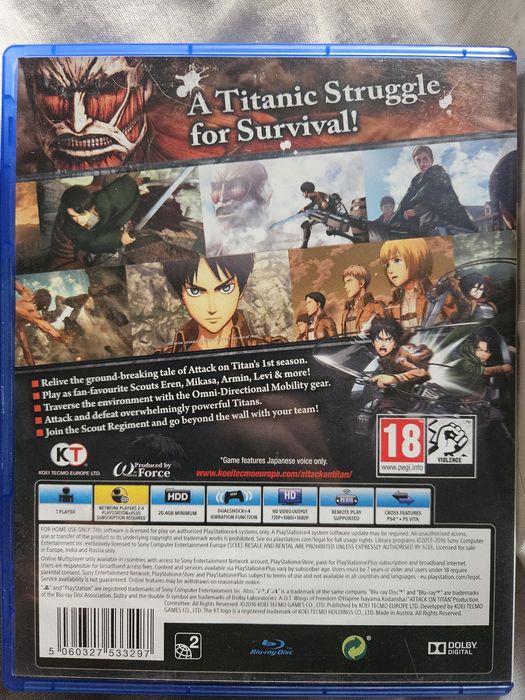 Attack on titan ps4 A.O.T Wings of freedom