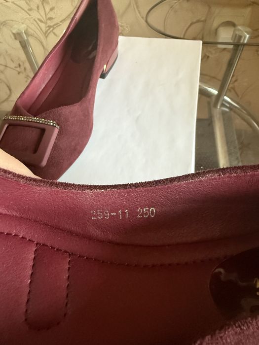 Туфли замшевые бордовые