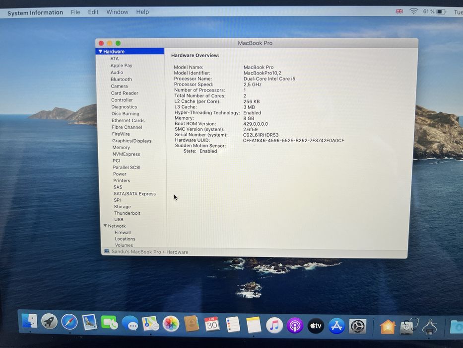 MacBook Pro 13 Retina (A1425) – Intel Core i5 / 8GB RAM / 128GB SSD