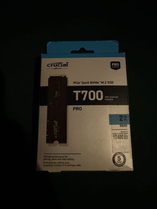 Crucial T700 PRO 2TB – SSD PCIe Gen5 NVMe 12.4k