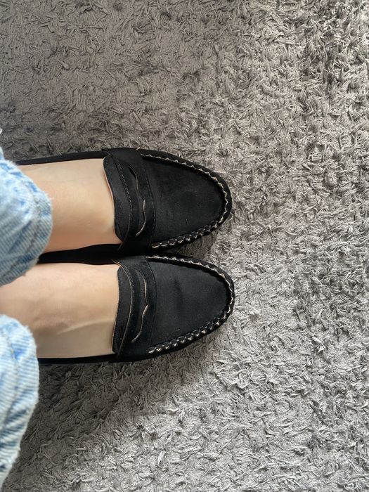 Mocasini catifea dama negri 40