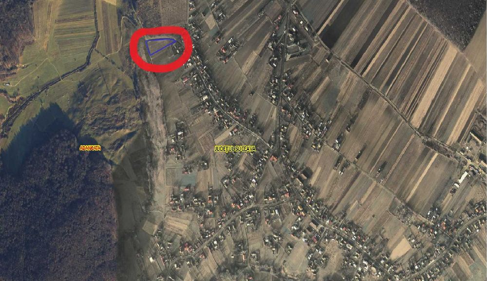 Teren de vanzare in Adancata Suceava 43ari pretabil ansamblu imobiliar