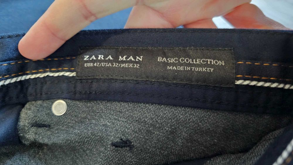 Pantaloni bleumarin Zara noi W32