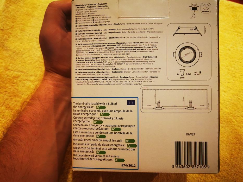 Set 5 spoturi incastrabile