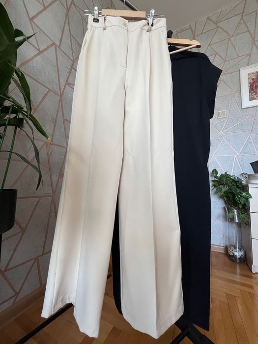 Панталон Wide leg в кремаво